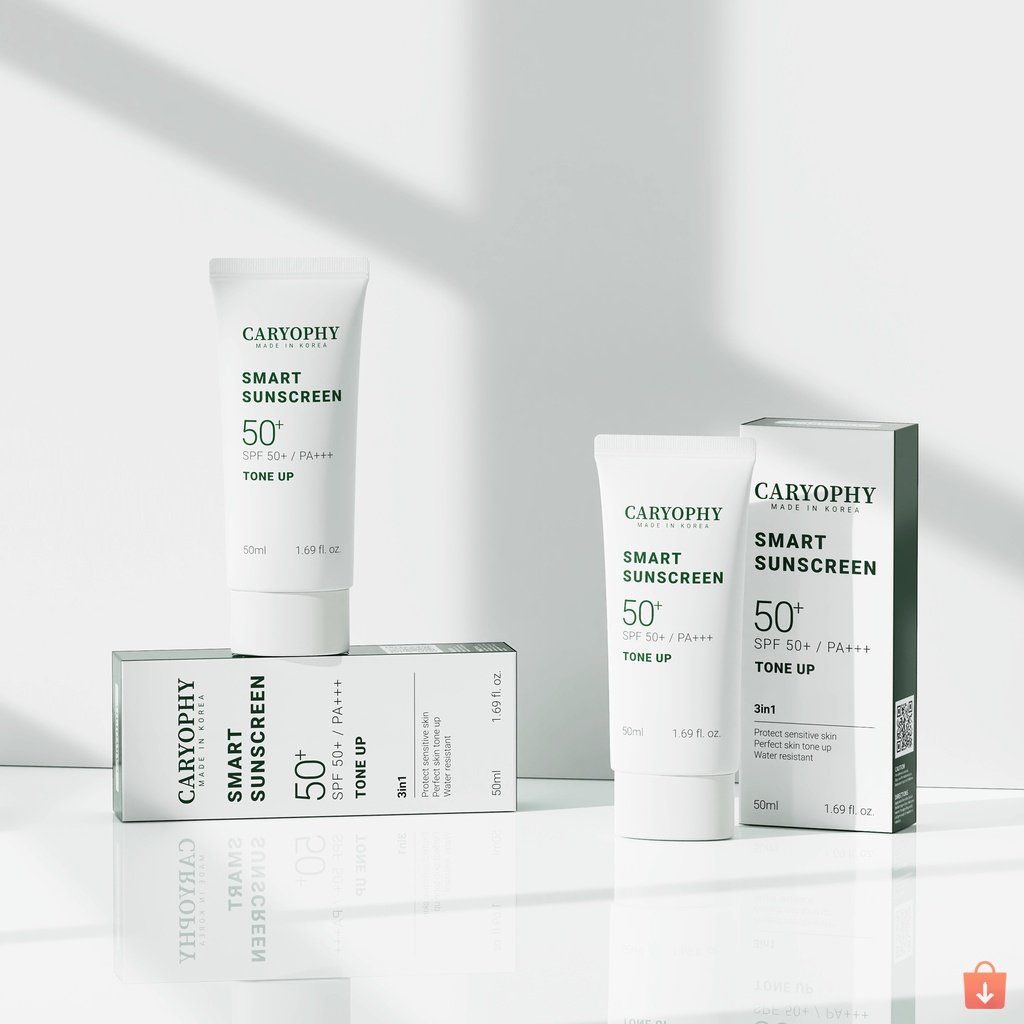 Kem chống nắng Caryophy Smart Sunscreen Tone Up ngừa mụn nâng tông bảo vệ da SPF50+/PA+++ 50ml