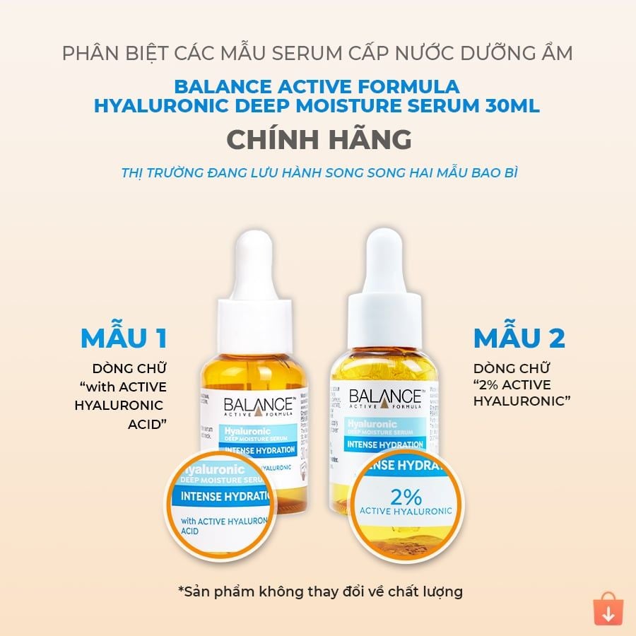 Serum Cấp Nước Dưỡng Ẩm Balance Active Formula /Hyaluronic Deep Moisturizing 30ml