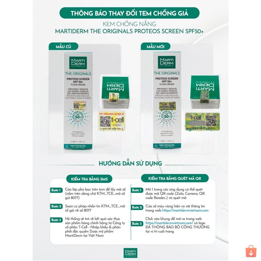 Kem Chống Nắng MartiDerm Phổ Rộng Ngừa Lão Hóa MartiDerm The Originals Proteos Screen SPF50+ (40ml)