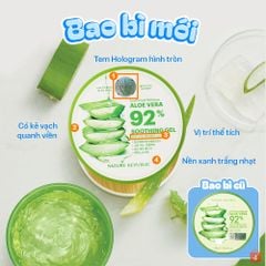 Gel dưỡng da nha đam cấp ẩm và làm dịu Nature Republic Soothing & Moisture Aloe Vera 92% Soothing Gel (Jar) 300ml