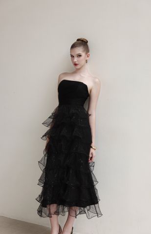  Tulle Black Dress 