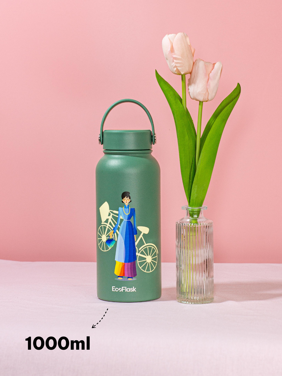 Set quà tặng túi EcoFlask - Áo dài Miniraglan