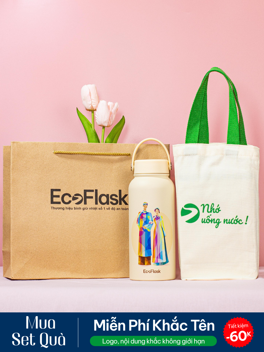Set quà tặng túi EcoFlask - Áo dài Truyền Thống