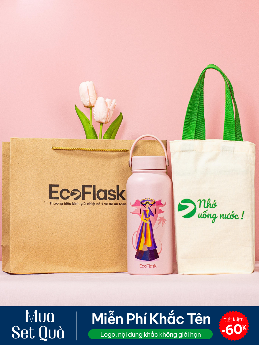 Set quà tặng túi EcoFlask - Áo dài Tứ Thân