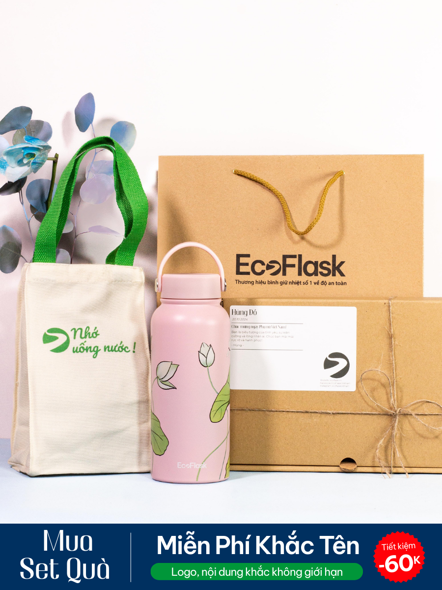 Set quà tặng túi EcoFlask - Hạ Trắng