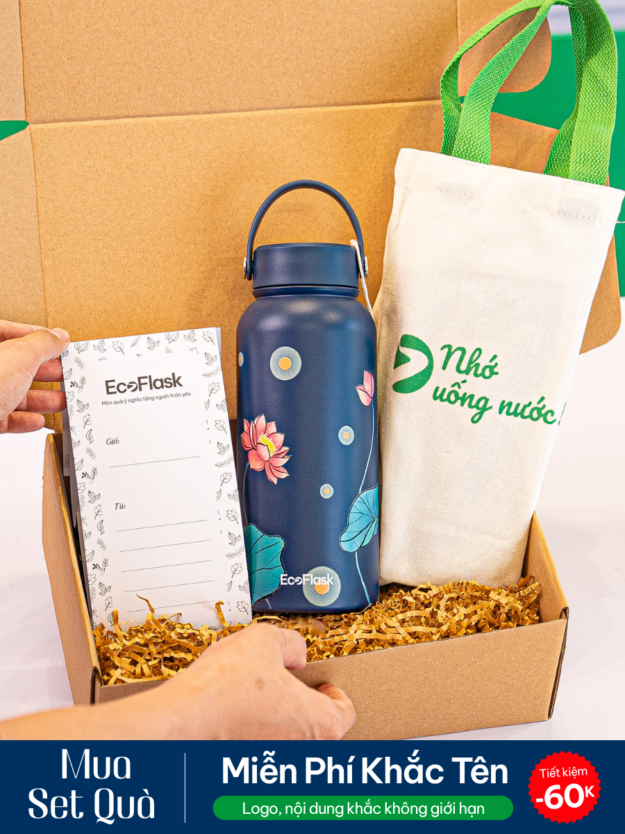Set quà tặng túi EcoFlask - Đêm Sen