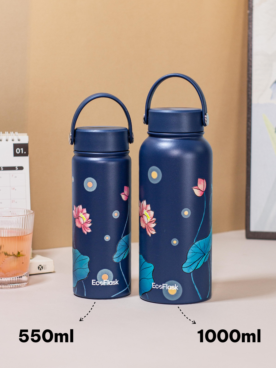 Set quà tặng túi EcoFlask - Sen Nở