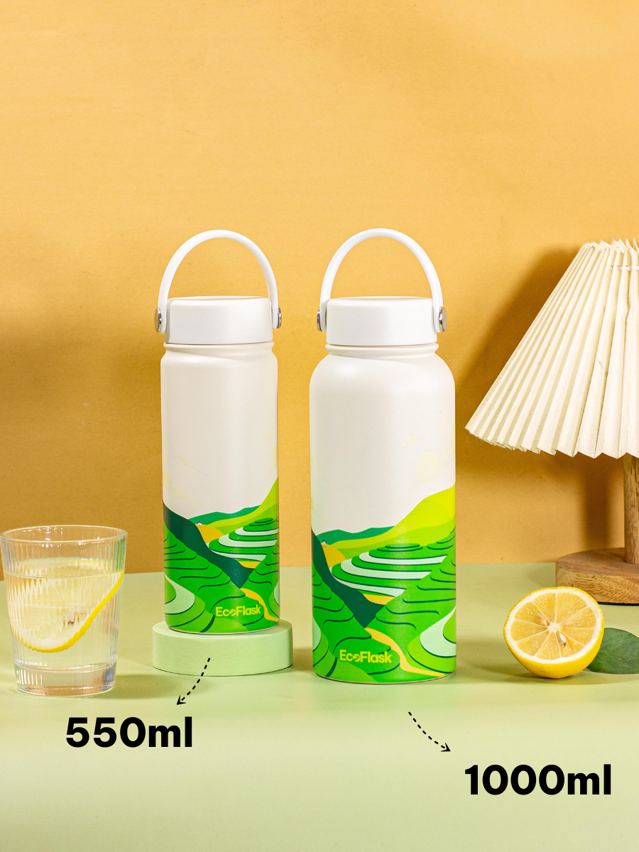 Set quà tặng túi EcoFlask - Cánh Đồng Lúa