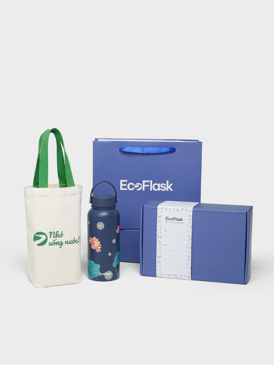 Set quà tặng túi EcoFlask - Đêm Sen