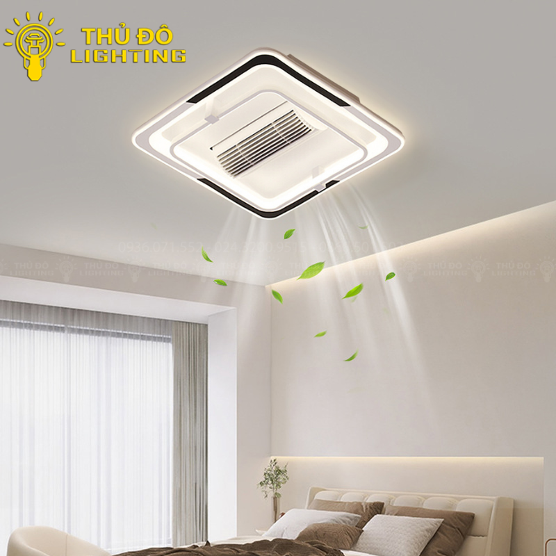  Đèn Quạt Ốp Trần Vuông QT4 
