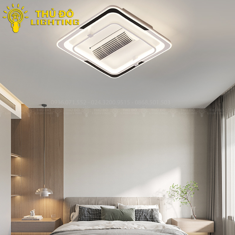  Đèn Quạt Ốp Trần Vuông QT4 