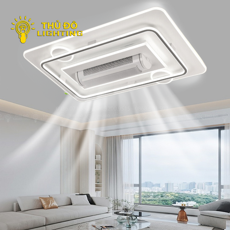  Đèn quạt ốp trần chữ nhật QT2 