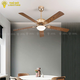  Quạt Trần Đèn 5 Cánh Gỗ QT34 