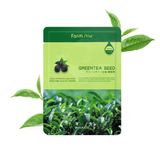  Mặt nạ dưỡng ẩm chống viêm tinh chất Trà xanh Farmstay Visible Difference Mask Sheet GreenTea Seed 