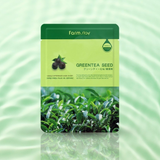  Mặt nạ dưỡng ẩm chống viêm tinh chất Trà xanh Farmstay Visible Difference Mask Sheet GreenTea Seed 