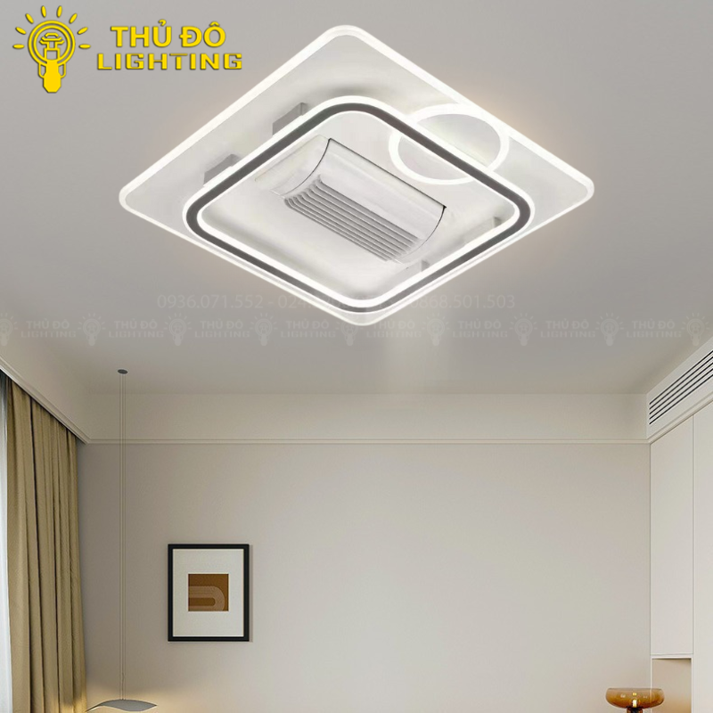  Đèn Quạt Ốp Trần Vuông QT6 