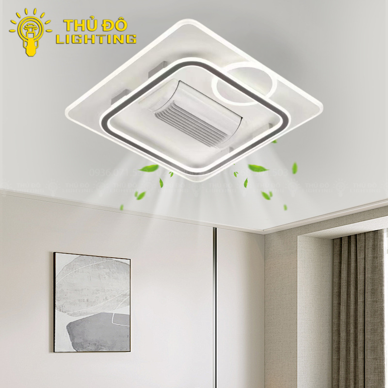  Đèn Quạt Ốp Trần Vuông QT6 
