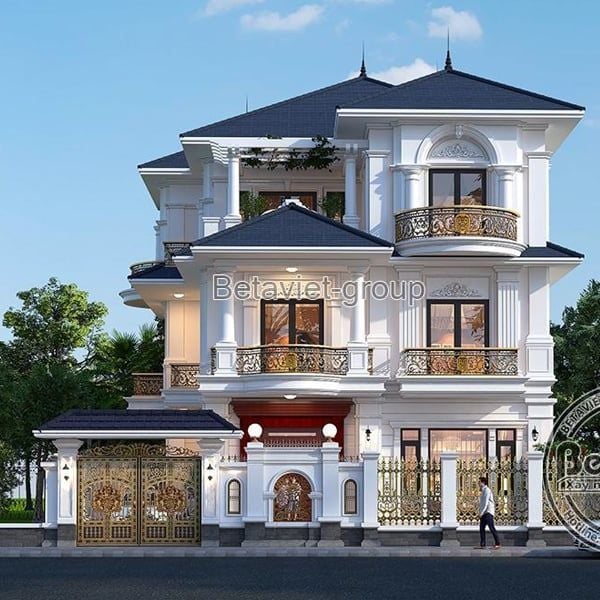  Biệt thự mái thái 