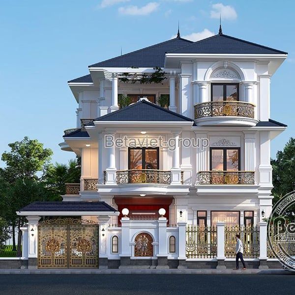  Biệt thự mái thái 