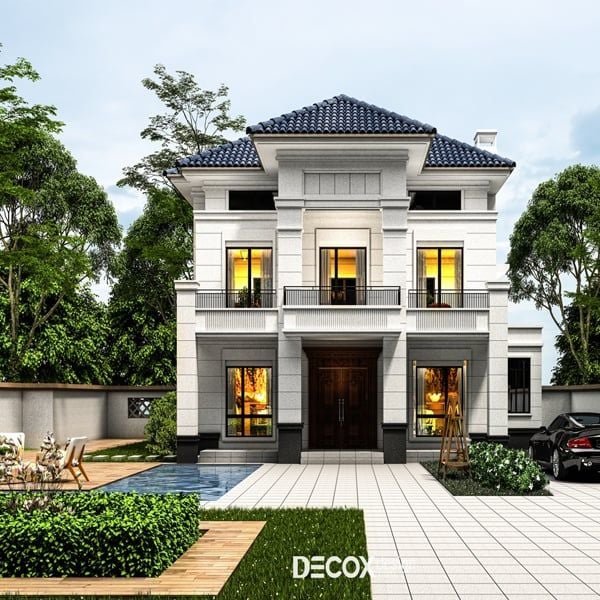  Biệt thự mái thái 