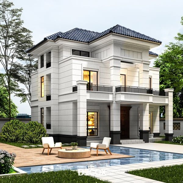  Biệt thự mái thái 