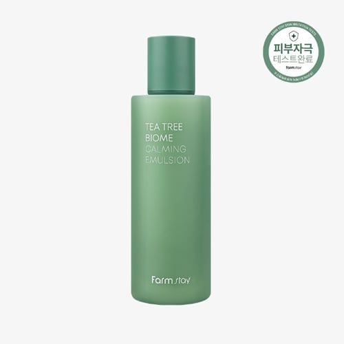  Sữa dưỡng ẩm và làm dịu da chiết xuất Tràm trà Farmstay Tea Tree Biome Calming Emulsion 