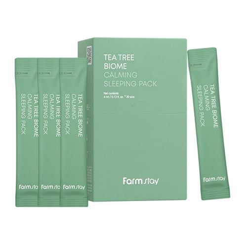  Mặt nạ ngủ làm dịu da tinh chất Tràm trà Farmstay Tea Tree Biome Calming Sleeping Pack 