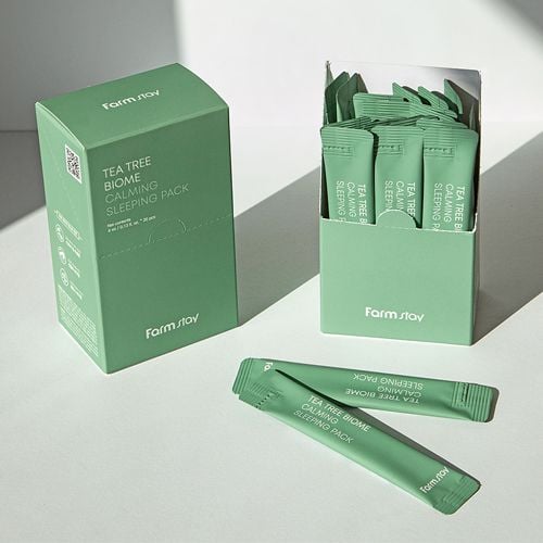  Mặt nạ ngủ làm dịu da tinh chất Tràm trà Farmstay Tea Tree Biome Calming Sleeping Pack 