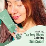  Kem chống nắng dịu nhẹ tinh chất Tràm trà Farmstay Tea Tree Biome Calming Sun Cream 
