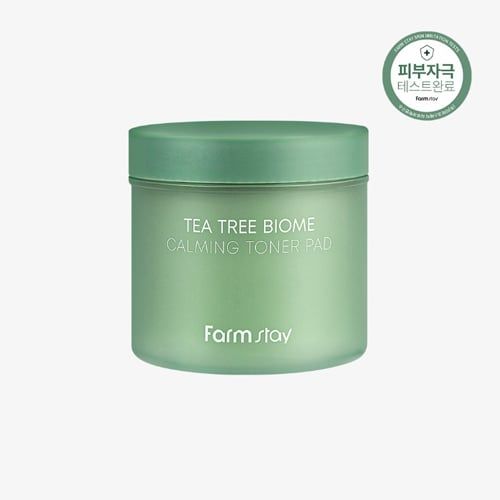  Bông nước hoa hồng giúp da căng bóng Tràm Trà Farmstay Tea Tree Biome Calming Toner Pad 