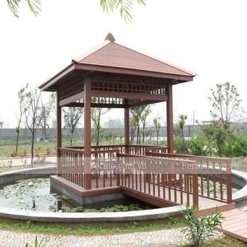  Chòi gỗ nhựa composite ngoài trời 