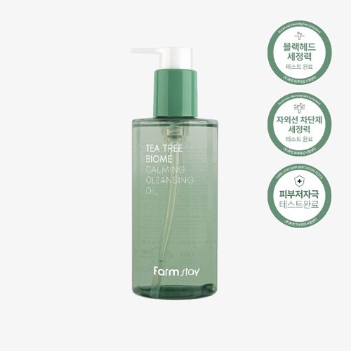 Dầu tẩy trang làm sạch sâu tinh chất Tràm trà Farmstay Tea Tree Biome Calming Cleansing Oil 