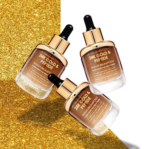  Serum nâng cơ và trẻ hóa da xỉn mầu Vàng 24k Farmstay 24k gold & peptide signature ampoule 