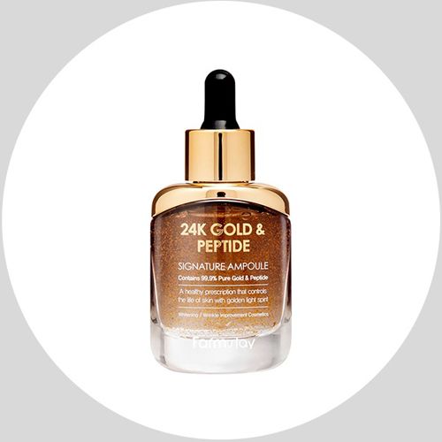  Serum nâng cơ và trẻ hóa da xỉn mầu Vàng 24k Farmstay 24k gold & peptide signature ampoule 