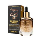  Serum nâng cơ và trẻ hóa da xỉn mầu Vàng 24k Farmstay 24k gold & peptide signature ampoule 