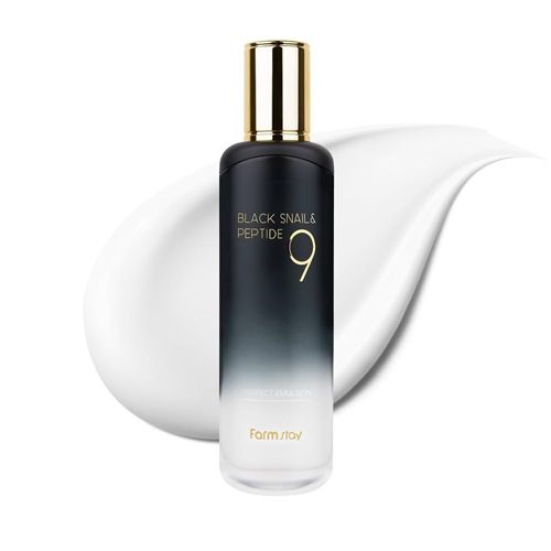  Sữa Dưỡng Cao Cấp FARMSTAY Black Snail & Peptide9 Perfect Chứa Dịch Nhầy Ốc Sên Đen Kết Hợp Cùng 9 Loại Peptide, Mang Lại Hiệu Quả Dưỡng Ẩm, Phục Hồi, Chống Lão Hóa Toàn Diện Cho Làn Da 120ml-Farmstay black snail & peptide9 perfect emulsion 
