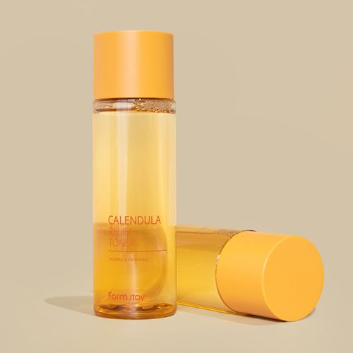  Nước Hoa Hồng FARMSTAY Calendula Relief Chiết Xuất Từ Hoa Cúc Vạn Thọ, Mang Lại Cảm Giác Dịu Nhẹ, Giúp Làm Sạch, Cân Bằng Và Chăm Sóc Làn Da Mệt Mỏi 200ml-Farmstay Calendula Relief Toner 