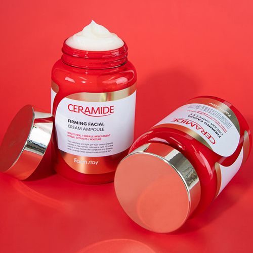  Kem tinh chất làm săn chắc da mặt Lipid tự nhiên Farmstay Ceramide Firming Facial Cream Ampoule 