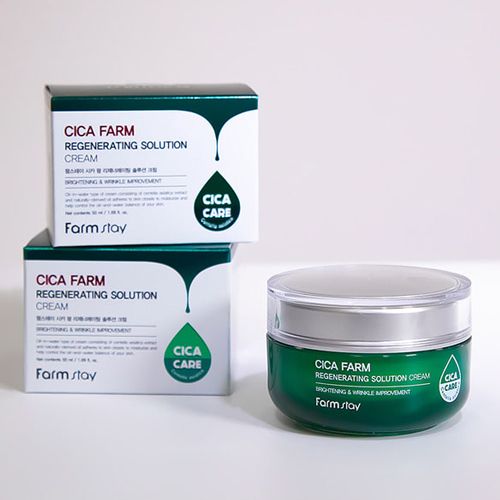  Kem Dưỡng Phục Hồi Da Chuyên Sâu FARMSTAY Cica Farm Regenerating Solution Với Chiết Xuất Rau Má Giúp Làm Dịu, Tái Tạo Và Củng Cố Hàng Rào Bảo Vệ Da, Mang Lại Làn Da Ẩm Mượt Và Khỏe Mạnh 50ml-Farmstay Cica Farm Regenerating Solution Cream 