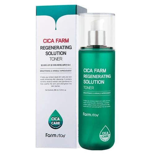  Nước Hoa Hồng FARMSTAY Cica Farm Regenerating Solution Chiết Xuất Rau Má Giúp Làm Dịu, Phục Hồi Và Cân Bằng Làn Da Sau Khi Rửa Mặt, Mang Lại Cảm Giác Tươi Mát Và Ẩm Mịn Tức Thì 200ml-Farmstay Cica Farm Regenerating Solution Toner 