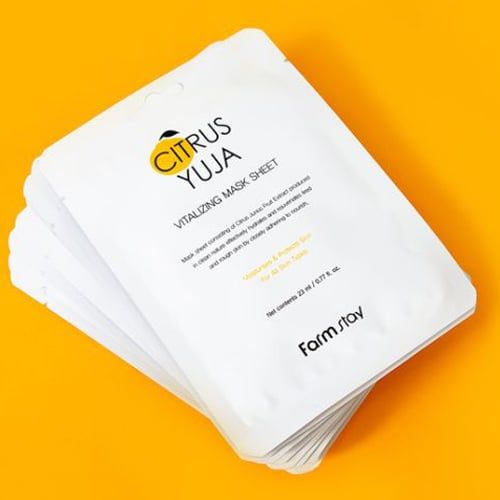  Farmstay Citrus Yuja Vitalizing Mask Sheet-Mặt Nạ Dưỡng Da 