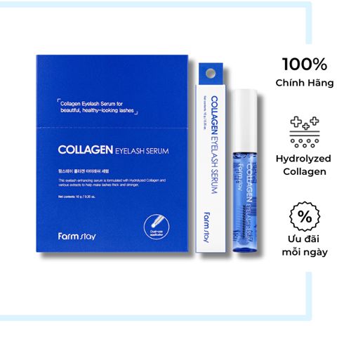  Farmstay Collagen Eyelash Serum-Tinh chất dưỡng, kích thích mọc và làm dài, dày mi 