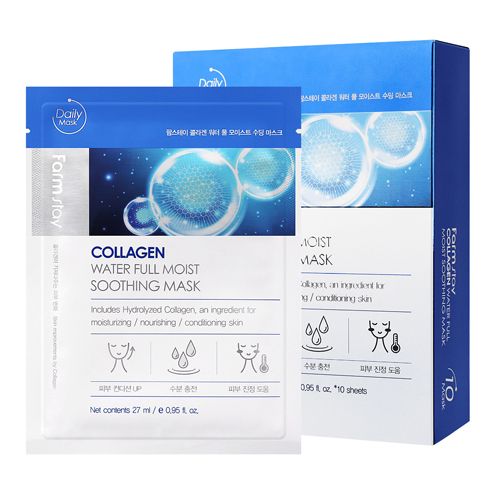  Farmstay Collagen Water Full Moist Soothing Mask-Mặt nạ dưỡng ẩm làm dịu da 