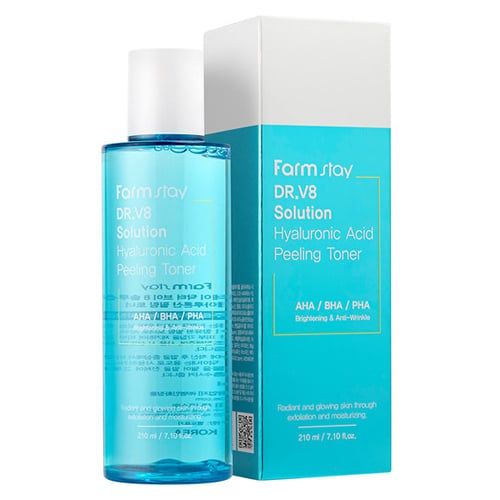  Farmstay Dr. V8 Solution Hyaluronic Acid Peeling Toner 
