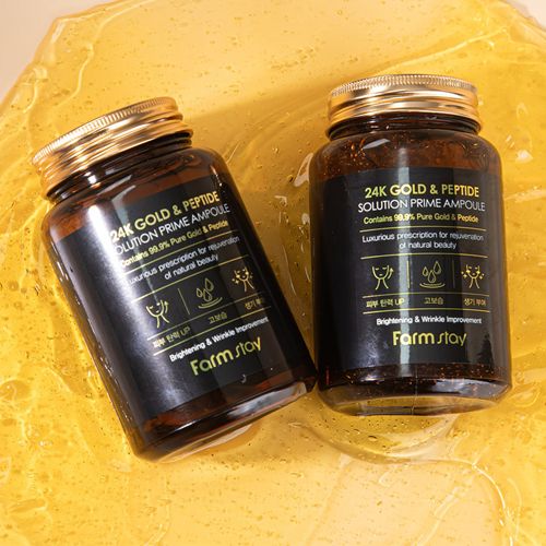  Serum giảm nhăn và làm sáng da Vàng 24k Farmstay 24K Gold & Peptide Solution Prime Ampoule 