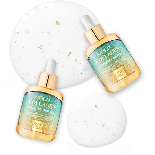 Serum dưỡng ẩm sâu, giảm nếp nhăn Vàng 24k Farmstay Gold Collagen Nourishing Ampoule 