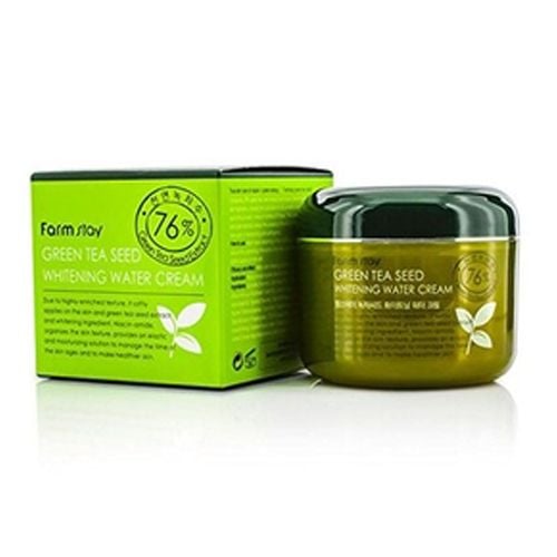  Kem Dưỡng Da Farm Stay Green Tea Seed Whitening Water Cream 100g-Farmstay green tea seed brightening water cream 