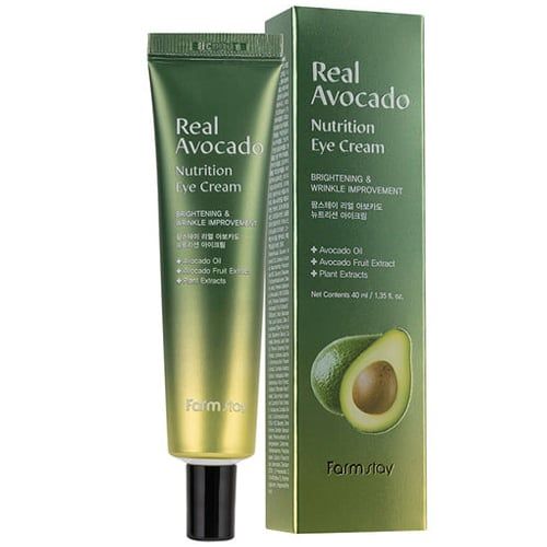  Kem dưỡng mắt FARMSTAY Real Avocado Nutrition Chiết Xuất Bơ Giúp Nuôi Dưỡng, Cấp Ẩm Và Cải Thiện Nếp Nhăn Vùng Da Quanh Mắt 40ml-Farmstay Real Avocado Nutrition Eye Cream 