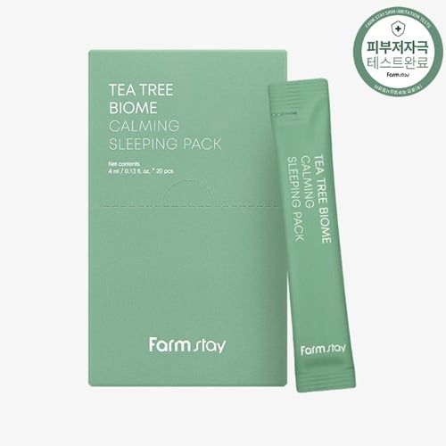  Mặt nạ ngủ làm dịu da tinh chất Tràm trà Farmstay Tea Tree Biome Calming Sleeping Pack 