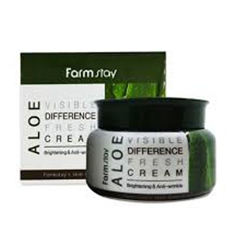 Kem Dưỡng Da Chiết Xuất Nha Đam 100g – Dưỡng Ẩm, Làm Dịu, Ngừa Lão Hóa-Farmstay visible difference moisture cream (Aloe) 